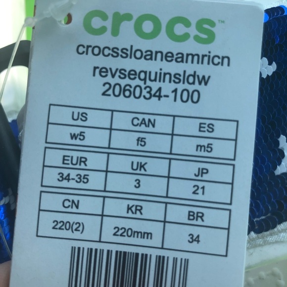 CROCS USA Sequin Slides NWT - Picture 11 of 11